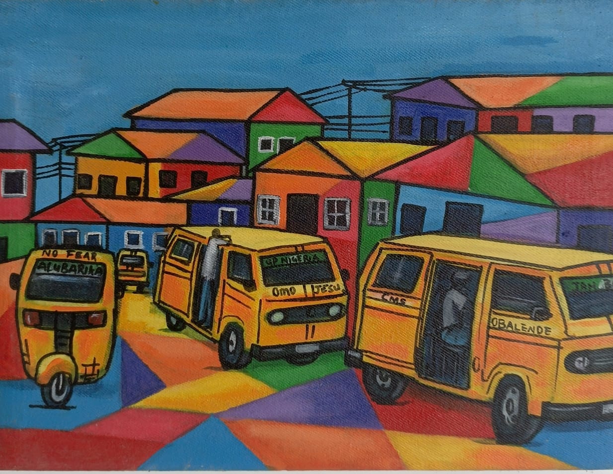Color code - African Wall Art. Original Acrylic Painting By The Okechukwus