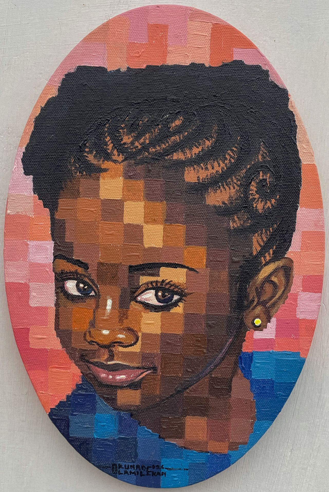 The Last Time it Felt Like Home, African Contemporary Wall Art. Original Acrylic on Canvas Painting by Nigerian artist Olamilekan Okunade