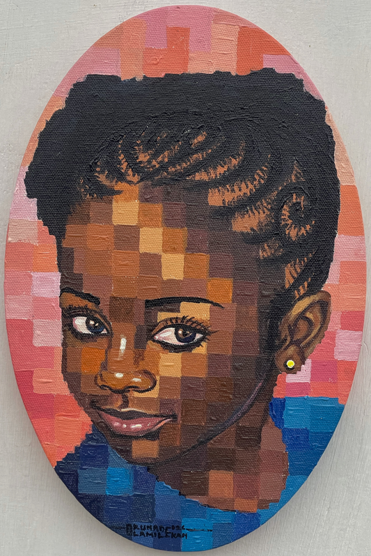 The Last Time it Felt Like Home, African Contemporary Wall Art. Original Acrylic on Canvas Painting by Nigerian artist Olamilekan Okunade