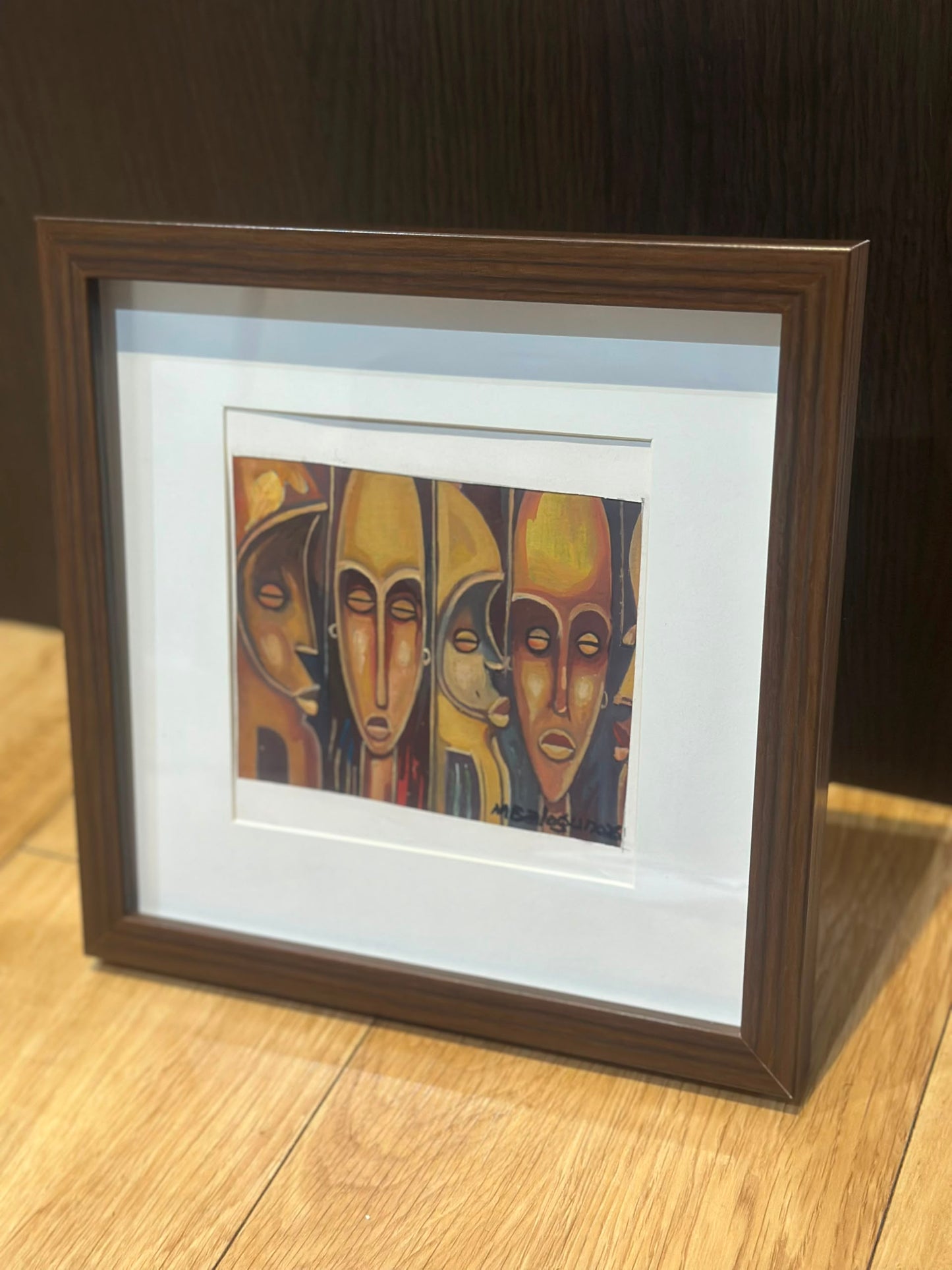 Masking our Nature - Original African Miniature Painting.