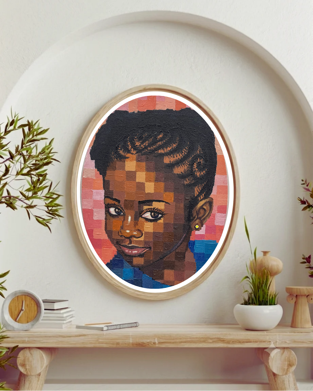 The Last Time it Felt Like Home, African Contemporary Wall Art. Original Acrylic on Canvas Painting by Nigerian artist Olamilekan Okunade