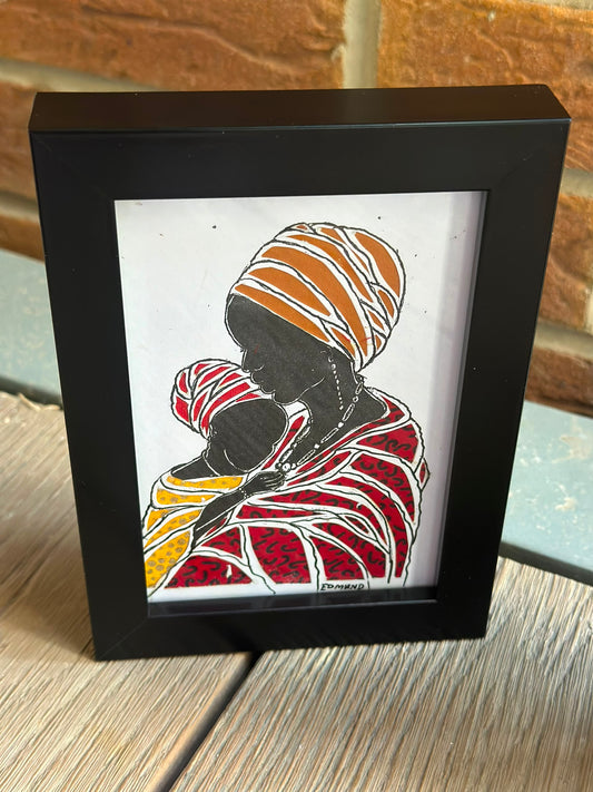 Mother - African Miniature Painting.